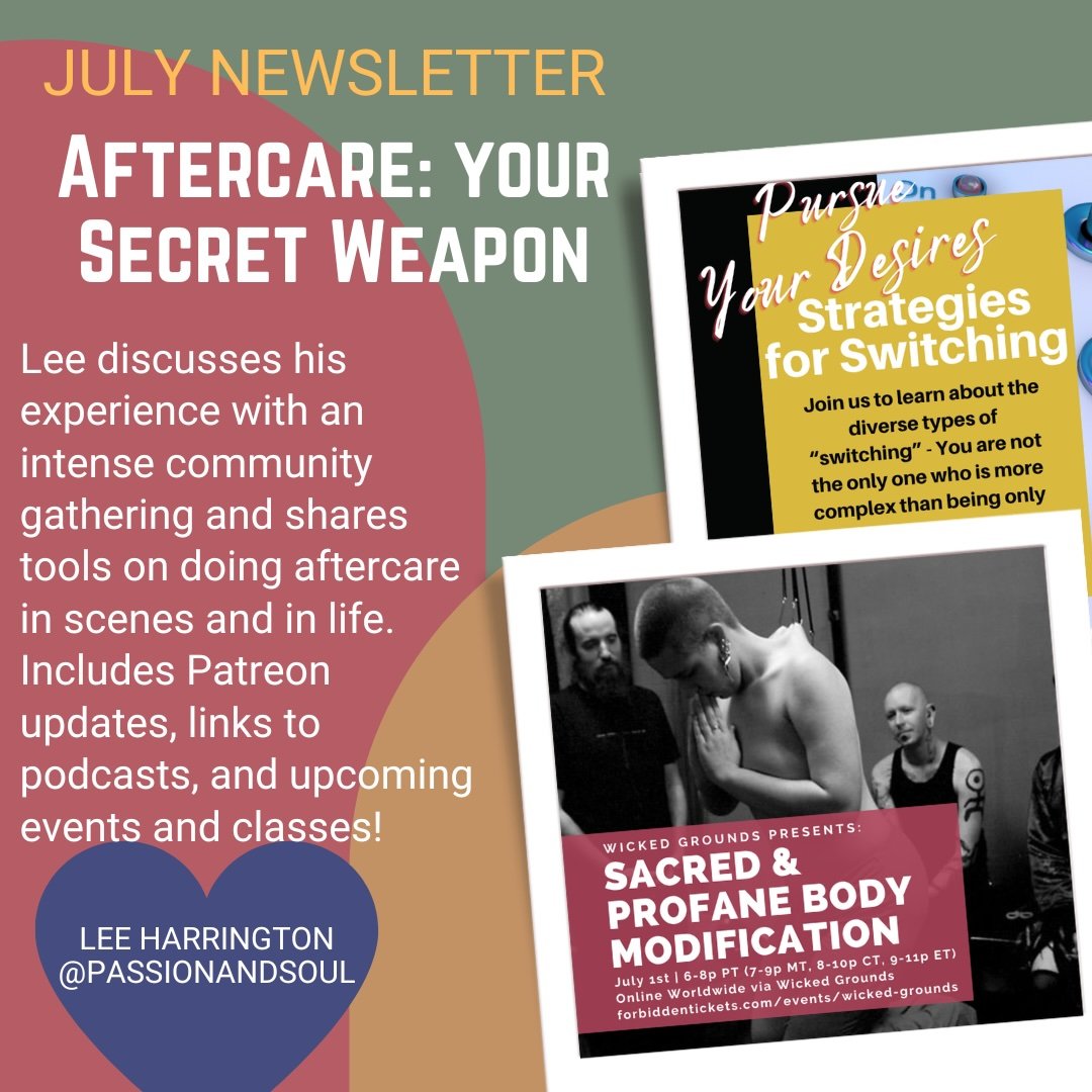 Aftercare: Your Secret Weapon - July Newsletter — Passion & Soul